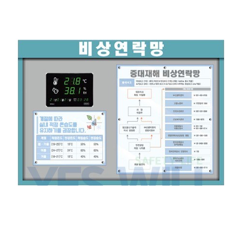 온/습도 비상연락망 게시판 1700*1200
