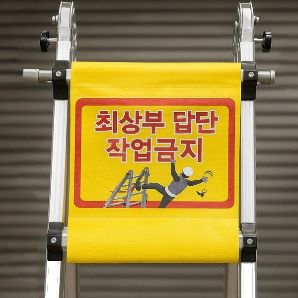 NEW 사다리 최상부 답단 작업금지 표지