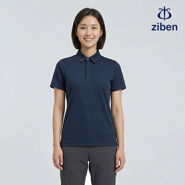 지벤 근무복 여름 반팔티 카라 티셔츠 상의 작업복 ZB-T2531