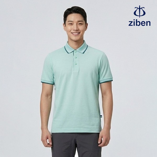 지벤 근무복 여름 반팔티 티셔츠 상의 작업복 ZB-T2335