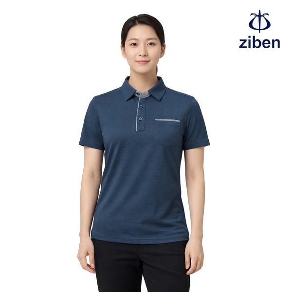 지벤 근무복 여름 반팔티 티셔츠 상의 작업복 ZB-T1731