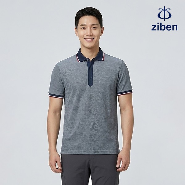 지벤 근무복 여름 반팔티 티셔츠 상의 작업복 ZB-T1231