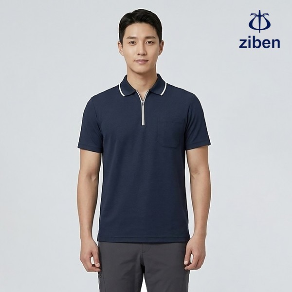 지벤 근무복 여름 반팔티 티셔츠 상의 작업복 ZB-T1133