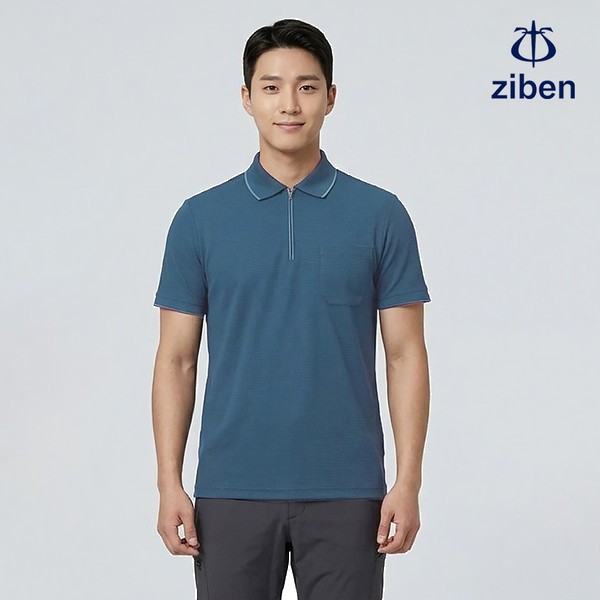 지벤 근무복 여름 반팔티 티셔츠 상의 작업복 ZB-T1132