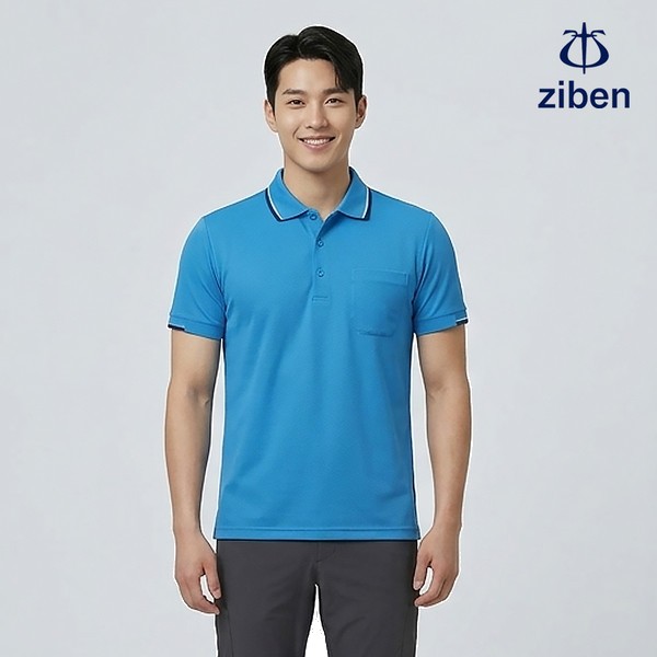 지벤 근무복 여름 반팔티 티셔츠 상의 작업복 ZB-T1033