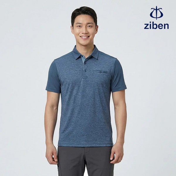 지벤 근무복 여름 반팔티 티셔츠 상의 작업복 ZB-T1831