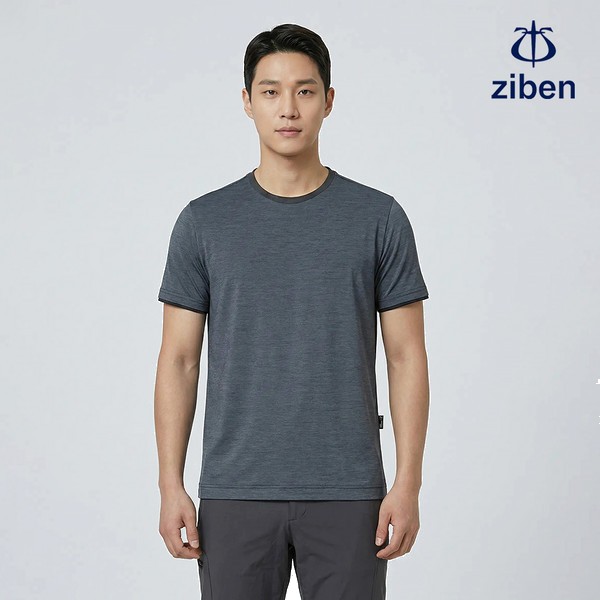 지벤 근무복 여름 반팔티 티셔츠 상의 작업복 ZB-T2234