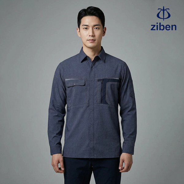 지벤 봄여름 근무복 와이셔츠 ZB-Y1841