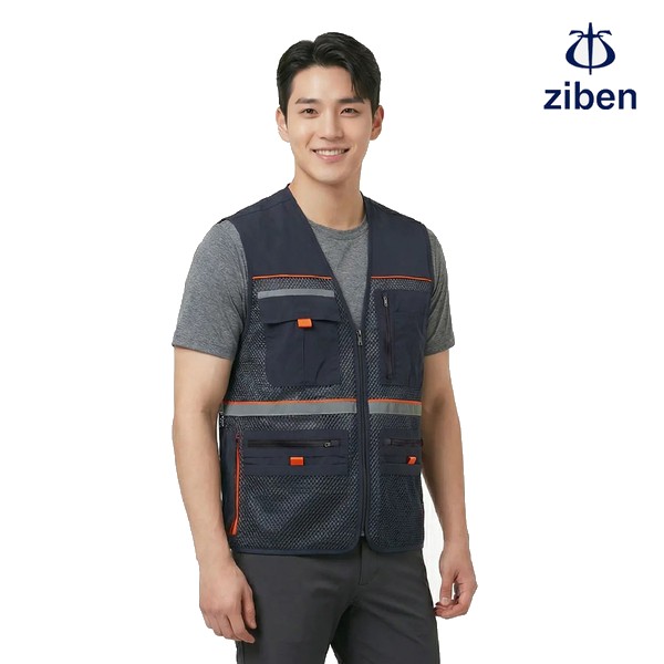 지벤 봄여름 근무복 조끼 ZB-V1821