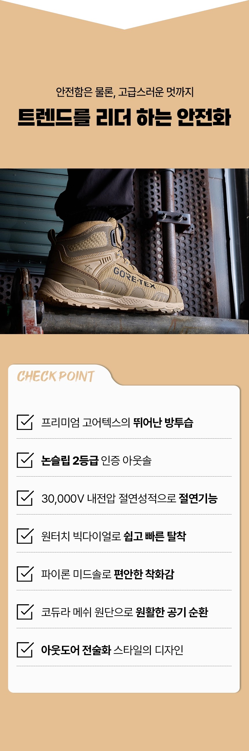 테이크스타 고어텍스 다이얼 안전화 LION-S 상세 이미지