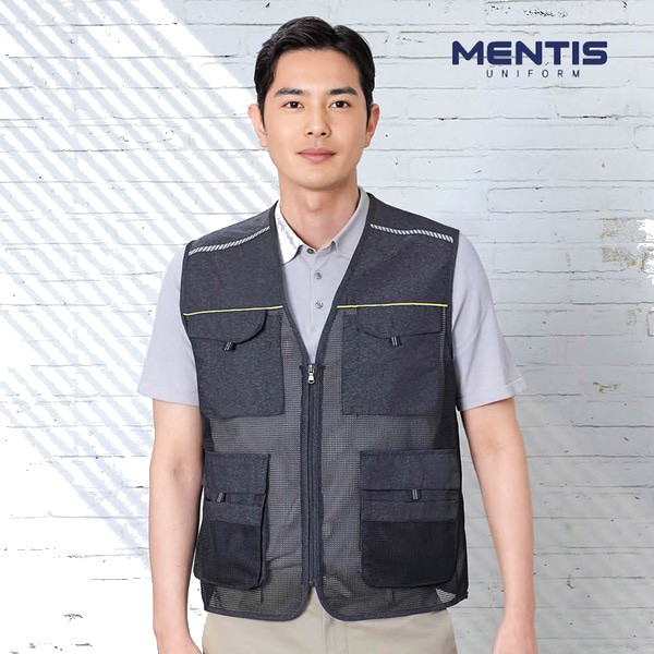 멘티스 봄/여름 하복 근무복 단체복 작업복 조끼 MT-437