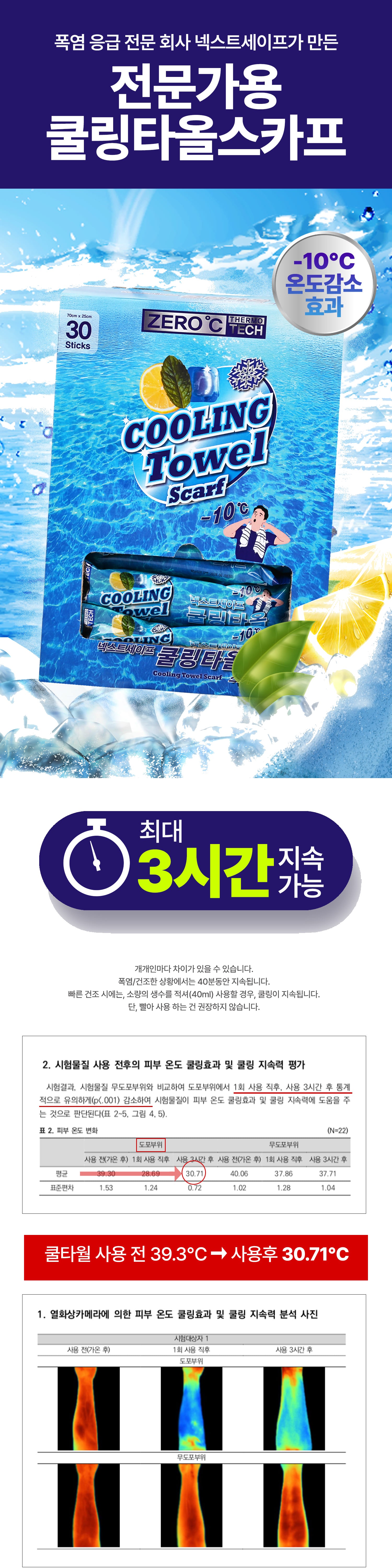넥스트세이프 폭염대응 온열질환 현장 스포츠 쿨링타올스카프 상세 이미지