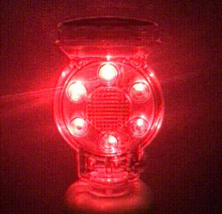 쏠라 LED 태양열 경고등 비상등 점멸등 휀스용 드럼용 콘용 규제봉 상세 이미지