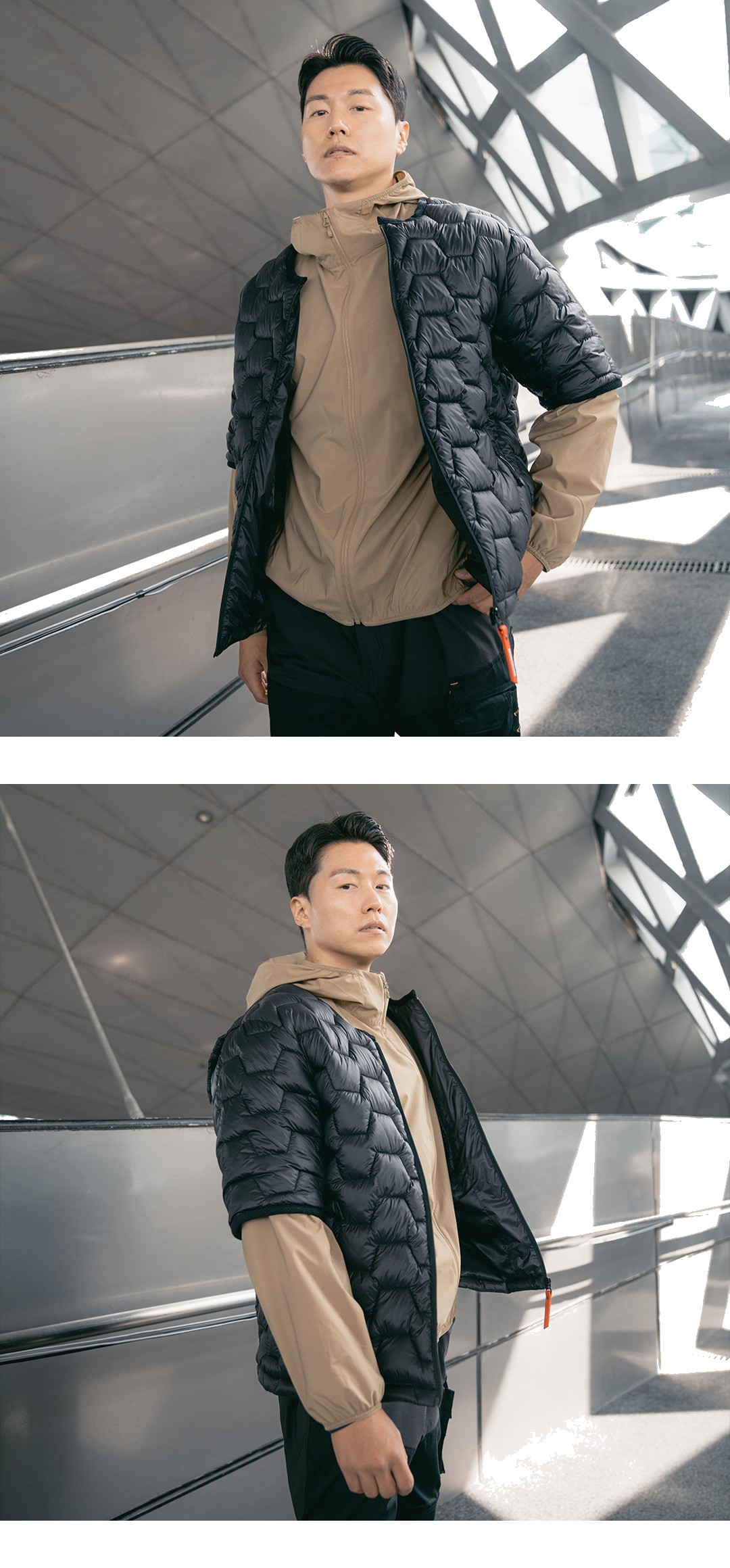 몽크로스 테크웨어 올림포스 무브 웰론 반팔 패딩점퍼 상세 이미지