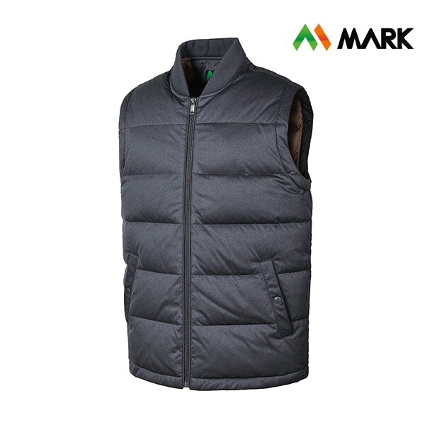 마크 동계용 근무복 작업복 패딩 조끼 멜란지 스판 오리털 조끼 MK-761