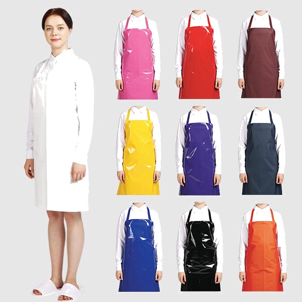 웰프런 단면 방수앞치마 소/목끈형