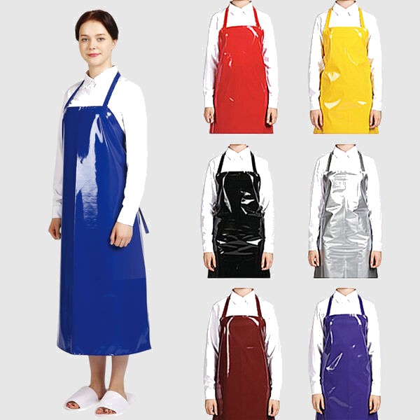 웰프런 단면 방수앞치마 7부/ 목끈형