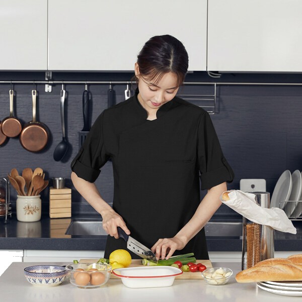 워크라인 히든스냅 통기성 조리복