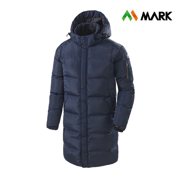 티뷰크 마크 겨울 롱패딩 작업복 근무복 스트레치 웰론 롱파카 MK-4071 네이비
