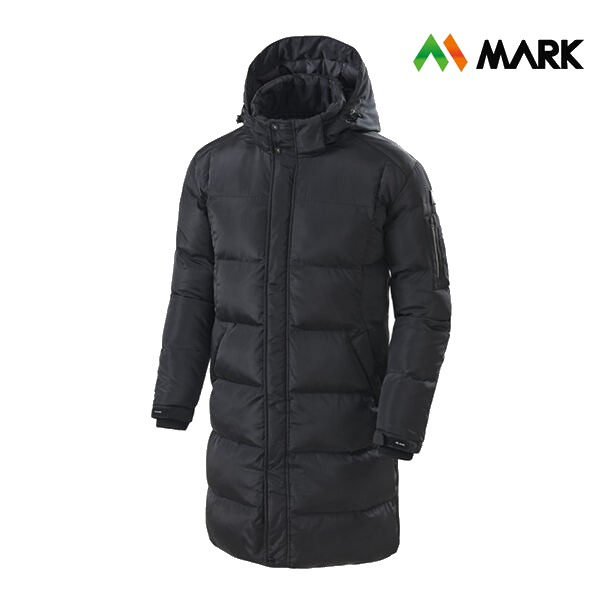 티뷰크 마크 겨울 롱패딩 작업복 근무복 스트레치 웰론 롱파카 MK-4072 블랙