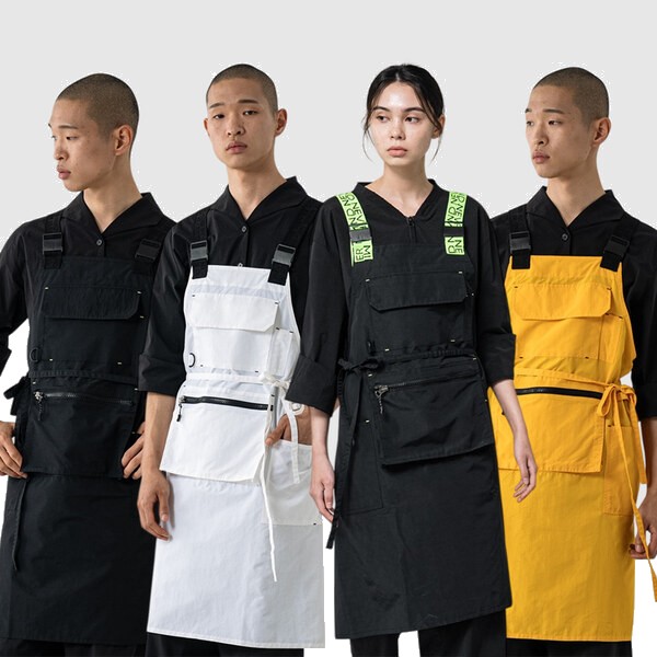 X형 무브인 지퍼플로 앞치마
