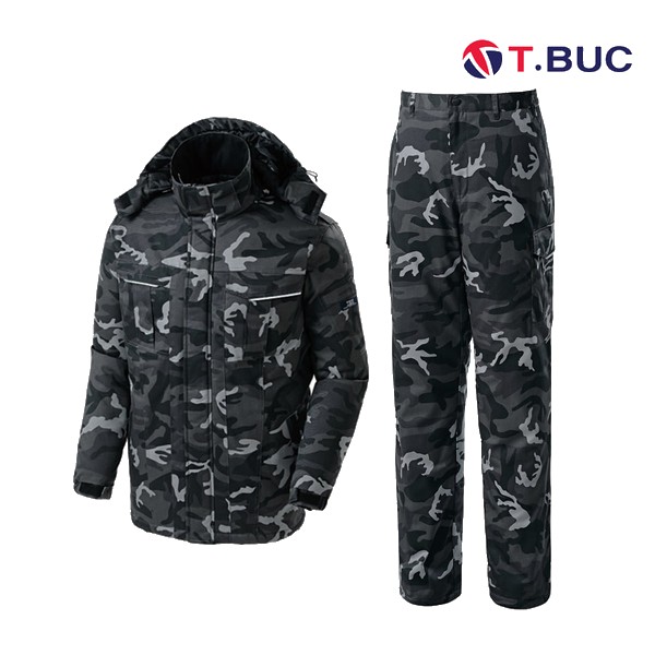 티뷰크 동계 밀리터리 카모 패딩 정비복 방한복 작업복 상의 하의 TB-777J TB-777P