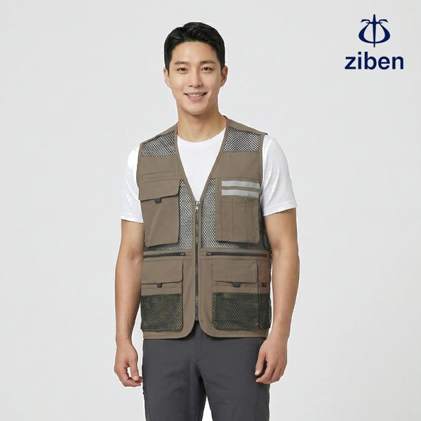 지벤 여름 작업복 현장복 조끼 스트레치 베스트 ZB-V2626