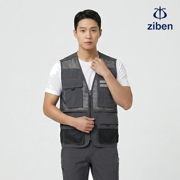 지벤 여름 작업복 현장복 조끼 스트레치 베스트 ZB-V2625