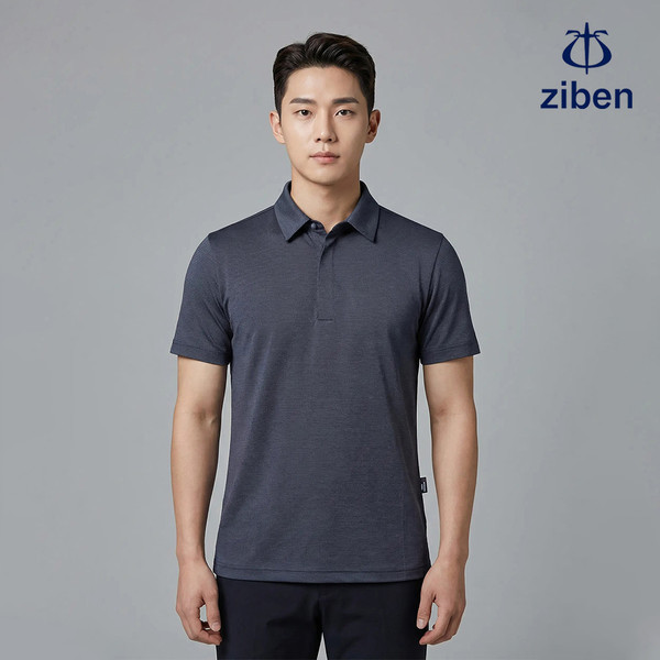 지벤 여름 근무복 작업복 반팔 카라 티셔츠 상의 ZB-T2632