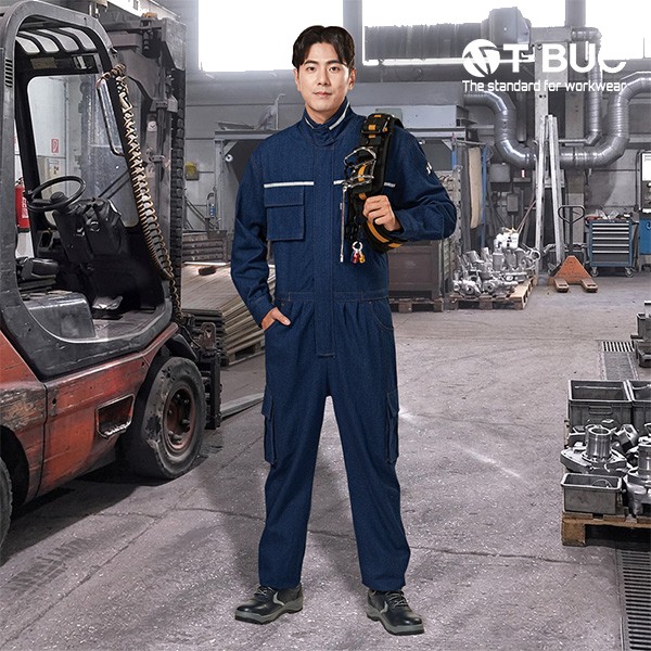 티뷰크 작업복 현장복 춘하복 근무복 일체형 투웨이 정비복 TB-713