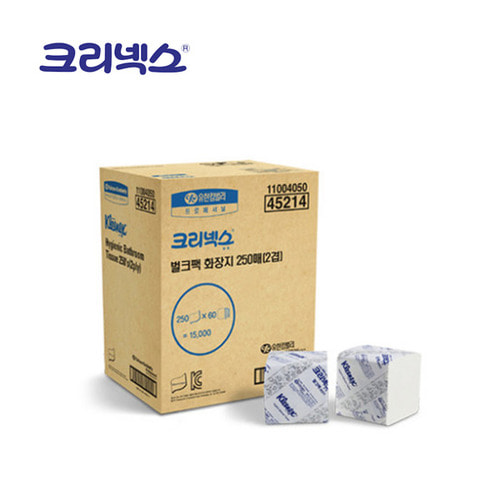 [45214 크리넥스 벌크팩 화장지 250매(2겹)]60밴드/박스