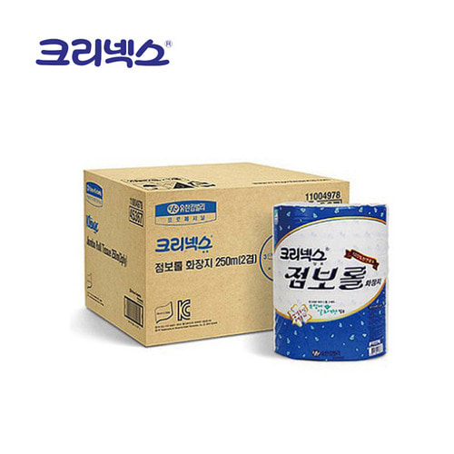 [45367 크리넥스 점보롤 화장지 250m(2겹)]12롤/박스