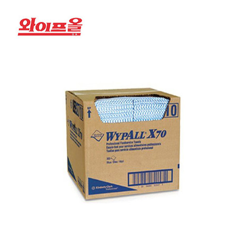 42313 와이프올 X70 푸드서비스타올 300매 청색(박스)