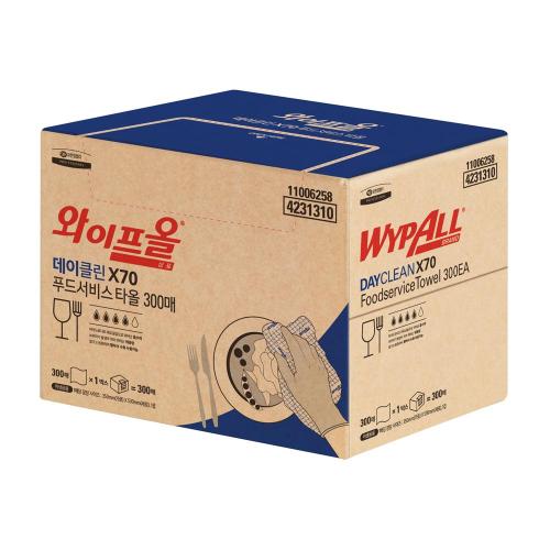 와이프올 X70 푸드서비스 타올(청색), 500*380 / 4231310