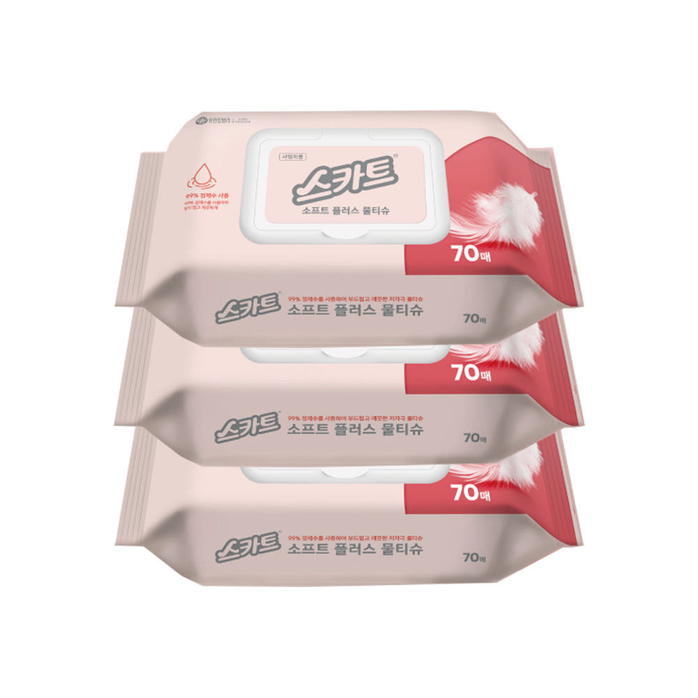 스카트 소프트플러스 물티슈 캡70매(24백),스펀레이스 4240010