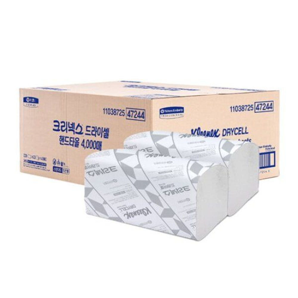 47244 크리넥스 드라이셀 스탠다드 핸드타올, 200매/20밴드 4000매