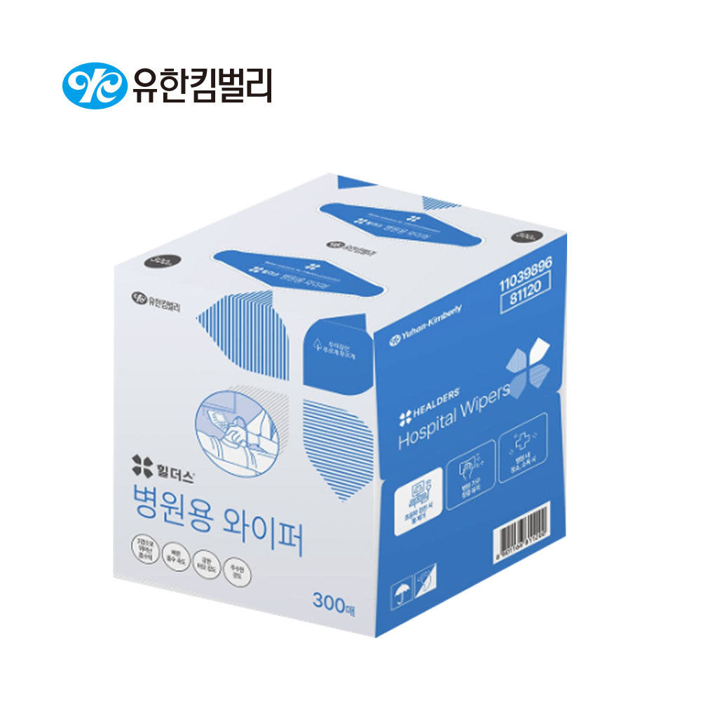 81120 YK 힐더스 병원용와이퍼(263*433),2겹 300매*4카톤 1박스 초음파 젤 제거